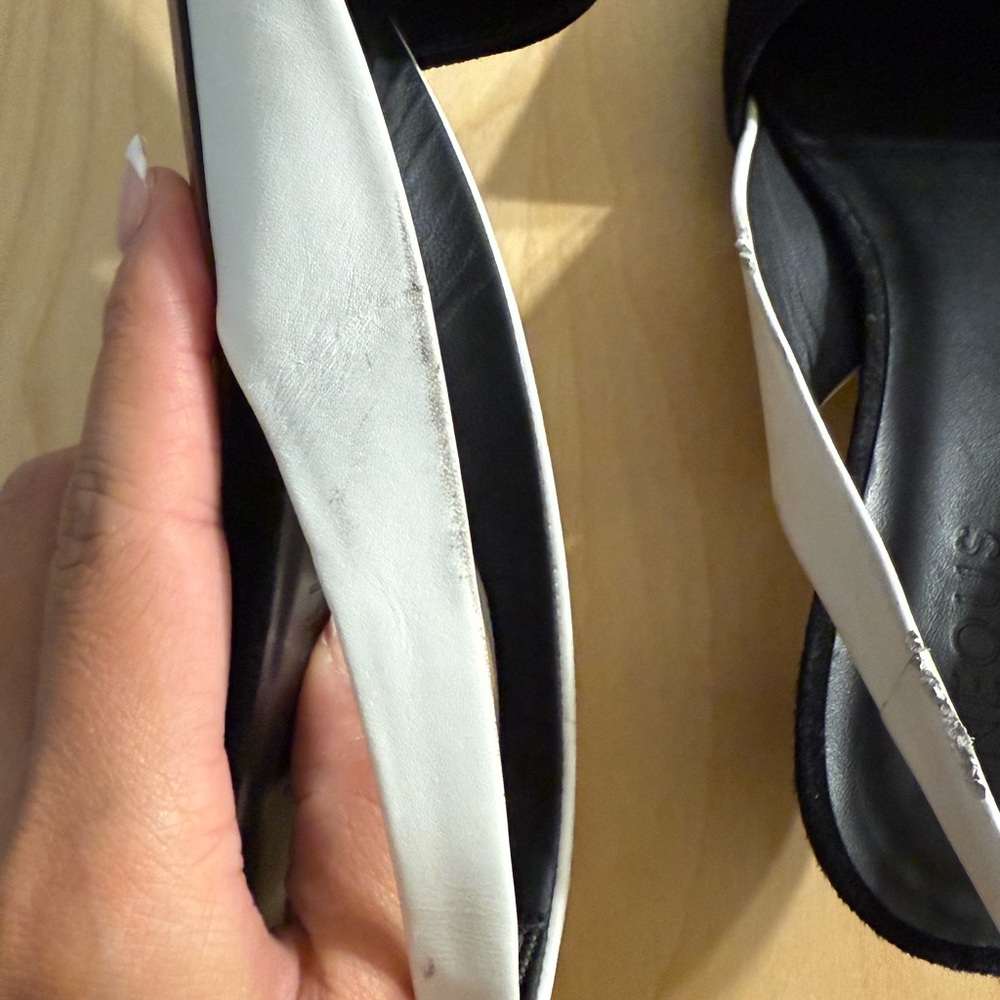 NEOUS Heels Italian Leather Slingback with Suede Square Toe EU 35.5 / US 5.5 - 6 - Picture 7 of 8
